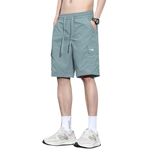 tagdo men39s cotton cargo shorts with multi pockets  lightweight casual outdoor shorts pant for men  elastic waist drawstring utility shorts for hiking camping and daily wear 2048