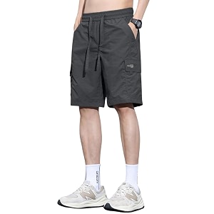 tagdo men39s cotton cargo shorts with multi pockets  lightweight casual outdoor shorts pant for men  elastic waist drawstring utility shorts for hiking camping and daily wear 2048