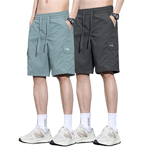 tagdo men39s cotton cargo shorts with multi pockets  lightweight casual outdoor shorts pant for men  elastic waist drawstring utility shorts for hiking camping and daily wear 2048