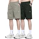 TAGDO Men's Cotton Cargo Shorts with Multi Pockets | Lightweight Casual Outdoor Shorts Pant for Men | Elastic Waist Drawstring Utility Shorts for Hiking, Camping and Daily Wear (2048)