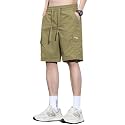 TAGDO Men's Cotton Cargo Shorts with Multi Pockets | Lightweight Casual Outdoor Shorts Pant for Men | Elastic Waist Drawstring Utility Shorts for Hiking, Camping and Daily Wear (2048)
