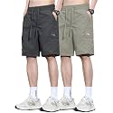 TAGDO Men's Cotton Cargo Shorts with Multi Pockets | Lightweight Casual Outdoor Shorts Pant for Men | Elastic Waist Drawstring Utility Shorts for Hiking, Camping and Daily Wear (2048)
