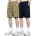 TAGDO Men's Cotton Cargo Shorts with Multi Pockets | Lightweight Casual Outdoor Shorts Pant for Men | Elastic Waist Drawstring Utility Shorts for Hiking, Camping and Daily Wear (2048)