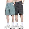 TAGDO Men's Cotton Cargo Shorts with Multi Pockets | Lightweight Casual Outdoor Shorts Pant for Men | Elastic Waist Drawstring Utility Shorts for Hiking, Camping and Daily Wear (2048)