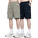 TAGDO Men's Cotton Cargo Shorts with Multi Pockets | Lightweight Casual Outdoor Shorts Pant for Men | Elastic Waist Drawstring Utility Shorts for Hiking, Camping and Daily Wear (2048)
