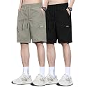 TAGDO Men's Cotton Cargo Shorts with Multi Pockets | Lightweight Casual Outdoor Shorts Pant for Men | Elastic Waist Drawstring Utility Shorts for Hiking, Camping and Daily Wear (2048)