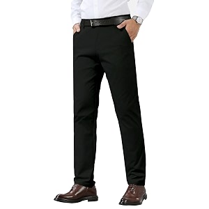 TAGDO Mens Cotton Casual Trousers Slim