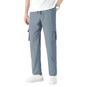 TAGDO Men Flap Pocket Drawstring Waist Trousers