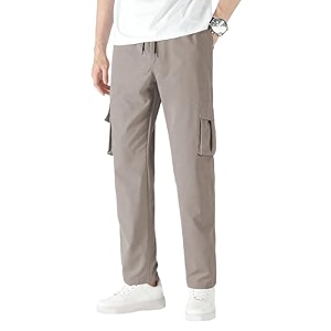 TAGDO Men Flap Pocket Drawstring Waist Trousers