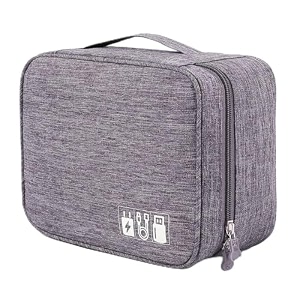 tagpr electronic accessories bag for usb cables hard disk power bank hdd sd card adapters earphone mobilephone chargers wires gadget and cable travel organizer bag gray
