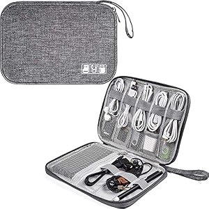 tagpr electronic accessories bag for usb cables hard disk power bank hdd sd card adapters earphone mobilephone chargers wires gadget and cable travel organizer bag type 1  grey