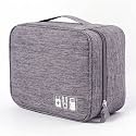 Electronic Accessories Bag for USB Cables, Hard Disk, Power Bank, HDD, SD Card, Adapters, Earphone, Mobilephone, Chargers, Wires Gadget and Cable Travel Organizer Bag (Gray)