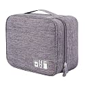 TAGPR Electronic Accessories Bag for USB Cables, Hard Disk, Power Bank, HDD, SD Card, Adapters, Earphone, Mobilephone, Chargers, Wires Gadget and Cable Travel Organizer Bag (Gray)