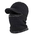 TAGVO Winter Knitted Balaclava Beanie Hat Warm Cycling Ski Mask, Women Windproof Hood, Balaclavas Heavyweight Thermal Fleece