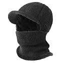 TAGVO Winter Knitted Balaclava Beanie Hat Warm Cycling Ski Mask, Women Windproof Hood, Balaclavas Heavyweight Thermal Fleece