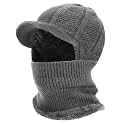 TAGVO Winter Knitted Balaclava Beanie Hat Warm Cycling Ski Mask, Women Windproof Hood, Balaclavas Heavyweight Thermal Fleece