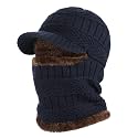 TAGVO Winter Knitted Balaclava Beanie Hat Warm Cycling Ski Mask, Women Windproof Hood, Balaclavas Heavyweight Thermal Fleece