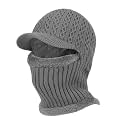 TAGVO Winter Knitted Balaclava Beanie Hat Warm Cycling Ski Mask, Women Windproof Hood, Balaclavas Heavyweight Thermal Fleece