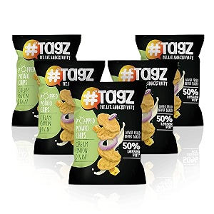 tagz -popped potato chips- cream onion divin pack of 5