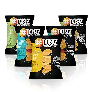 tagz popped potato chips - pack of 5-44gms each