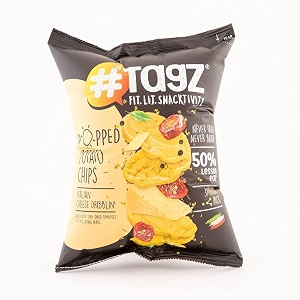 tagz popped potato chips - italian cheese dribblin  pack of 8