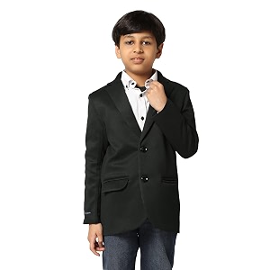 tahvo blazer for boys  lycra blend regular fit with notched lapel and side vents