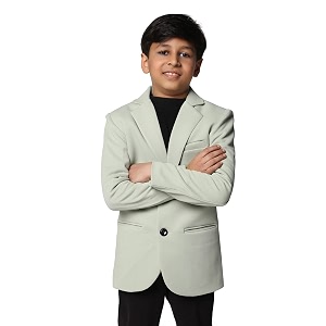 tahvo blazer for boys  lycra blend regular fit with notched lapel and side vents