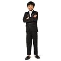 TAHVO Boys Cotton Blend Solid Bandhgala Regular