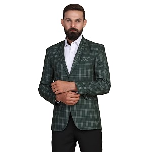 TAHVO Grey Notched Lapel Blazer with Hanky