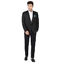 TAHVO Grey Notched Lapel Blazer with Hanky
