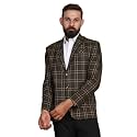TAHVO Grey Notched Lapel Blazer with Hanky