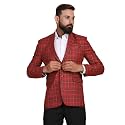 TAHVO Grey Notched Lapel Blazer with Hanky