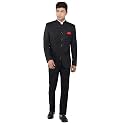 TAHVO Grey Notched Lapel Blazer with Hanky