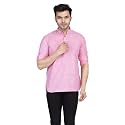 TAHVO Men39s Casual Cotton Kurta Shirt Short