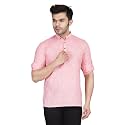 TAHVO Men39s Casual Cotton Kurta Shirt Short