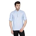 TAHVO Men39s Casual Cotton Kurta Shirt Short