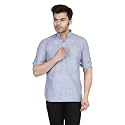 TAHVO Men39s Casual Cotton Kurta Shirt Short