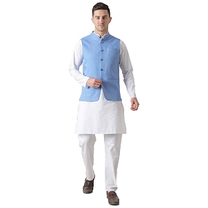 TAHVO Mens Nehru Jacket Waistcoat Modi Jacket