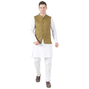 TAHVO Mens Nehru Jacket Waistcoat Modi Jacket