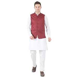 TAHVO Mens Nehru Jacket Waistcoat Modi Jacket