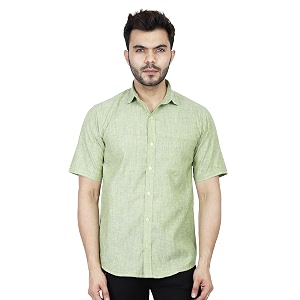 TAHVO Mens Solid Regular Fit Shirt