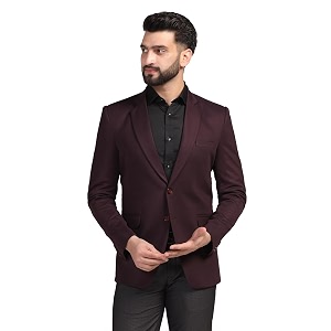 TAHVO Men Blazer Lycra Fabric Slim Fit