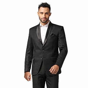 tahvo men blazer lycra fabric slim fit single breasted blazer