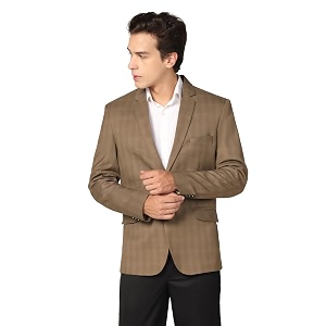 TAHVO Men Check Blazer