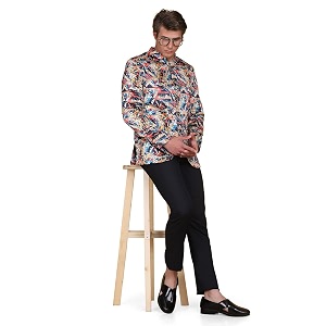 TAHVO Men Slim FIT Printed RAJWADA Formal