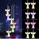 Taiga Flag in Heart Solar Power Wind Chimes for Balcony &amp; Outdoor Home Decoration | Color Changing Hanging Led Lights | Gift Item | Positive Energy Creator in Garden, Multi Color