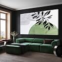 TAIJXAGSG Abstract Boho Green Wall Art Modern