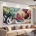 TAIJXAGSG Boho Wall Art For Living Room