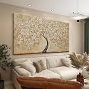 TAIJXAGSG Botanical Wall Art Gold Tree Flower