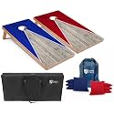 Tailgating Pros Lightweight Pyramid Design Cornhole Board Set w/LED Ring Lights - 4'x2' Regulation Cornhole Game